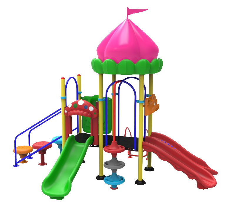 ชุดหอมงกุฎ-ปี นป่ าย-ชิงช้า 2 ที่นั่ง เครื่องเล่นสนาม กลางแจ้ง เหล็ก, สไลเดอร์ ของเล่น สนามเด็กเล่น สั่งผลิต 10-20 วัน