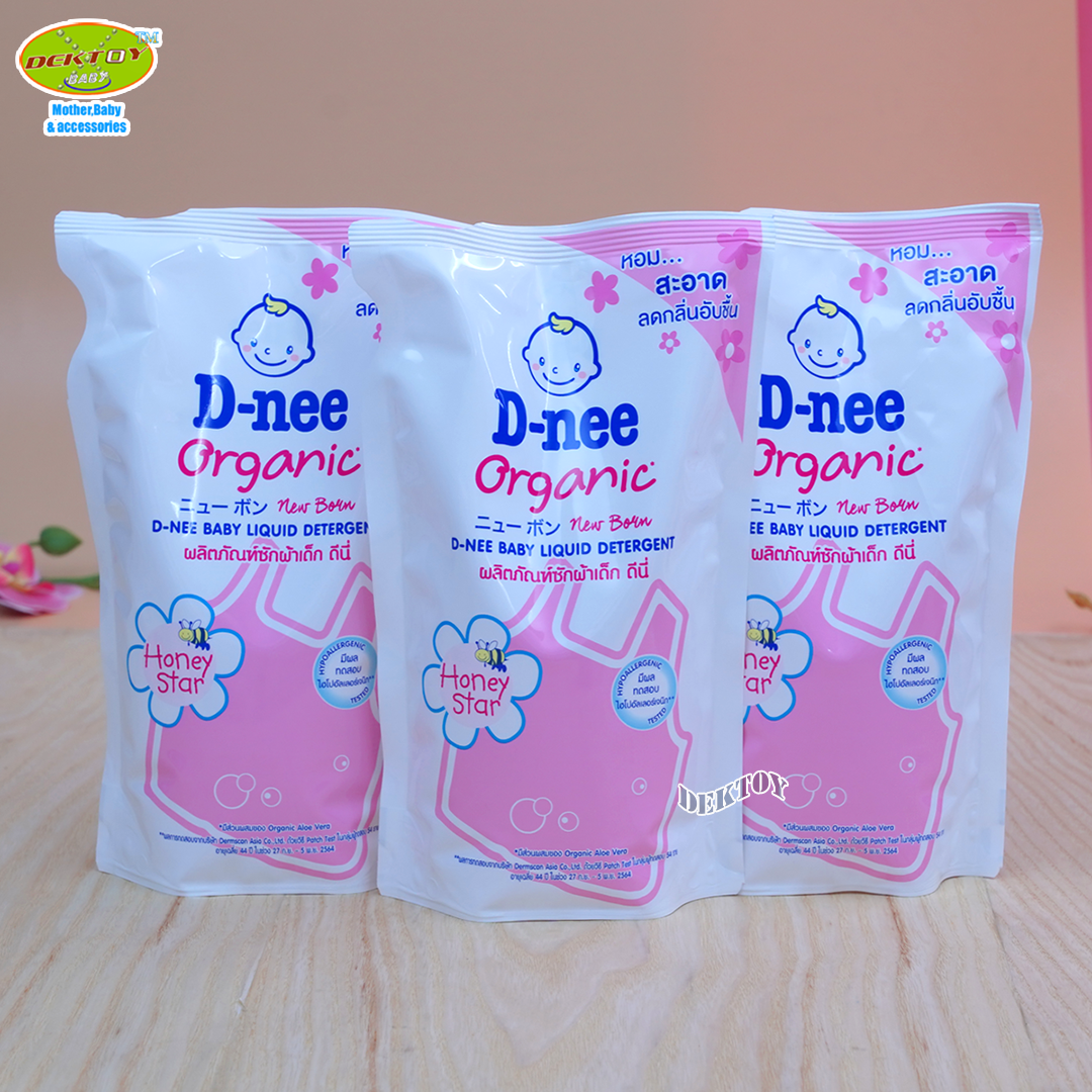 D-nee น้ำยาซักผ้าเด็กดีนี่ กลิ่น Honey Star สีชมพู 550 มล.