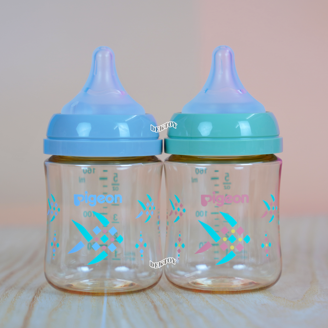 Pigeon Pla- Tapien พีเจ้น ปลาตะเพียน ขวดนมคอกว้างสีชา PPSU ขนาด 5 ออนซ์ แพคคู่