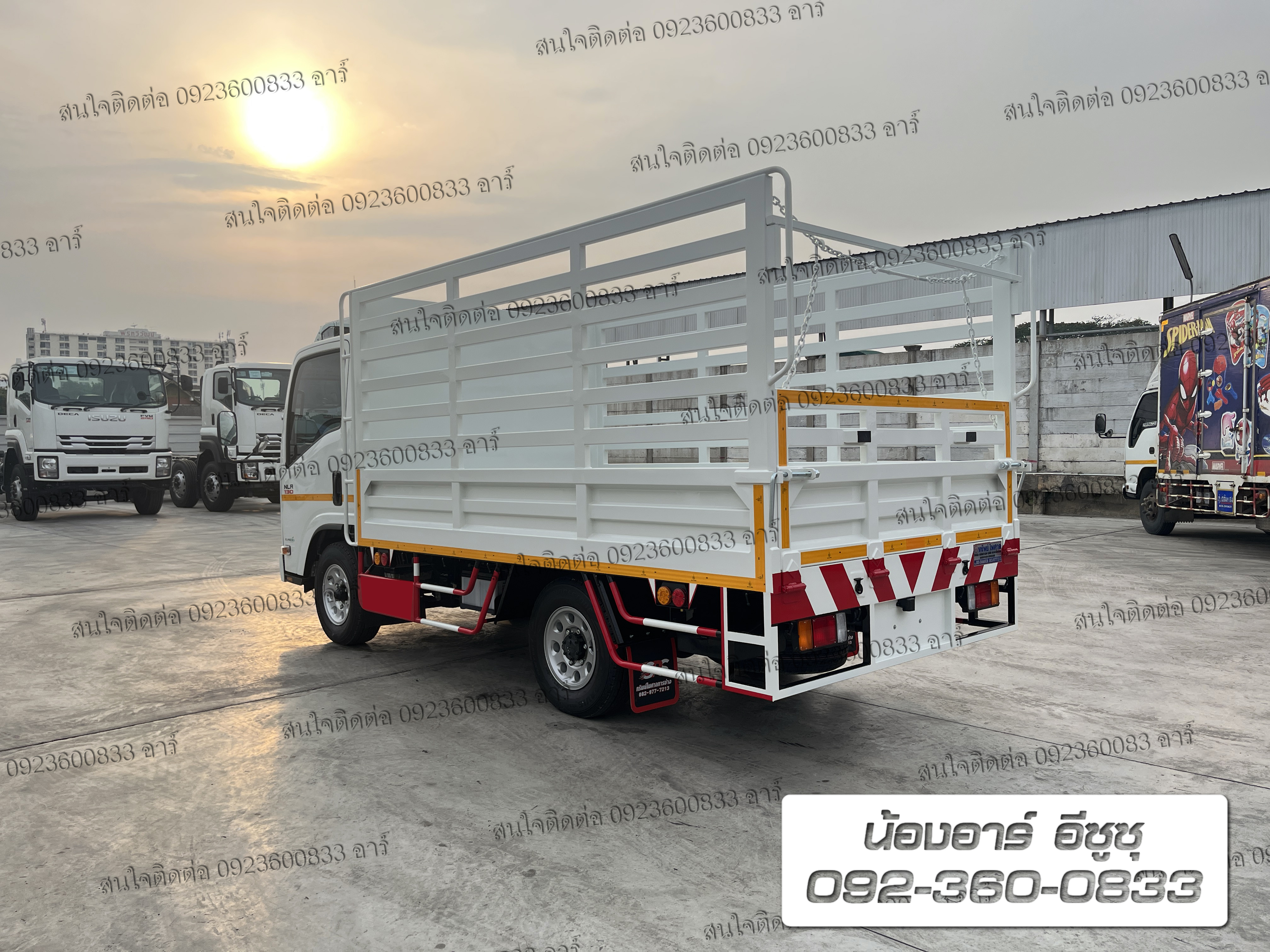 4 ล้อ ISUZU NLR130 แรงม้า พร้อมคอกเหล็กกล่อง