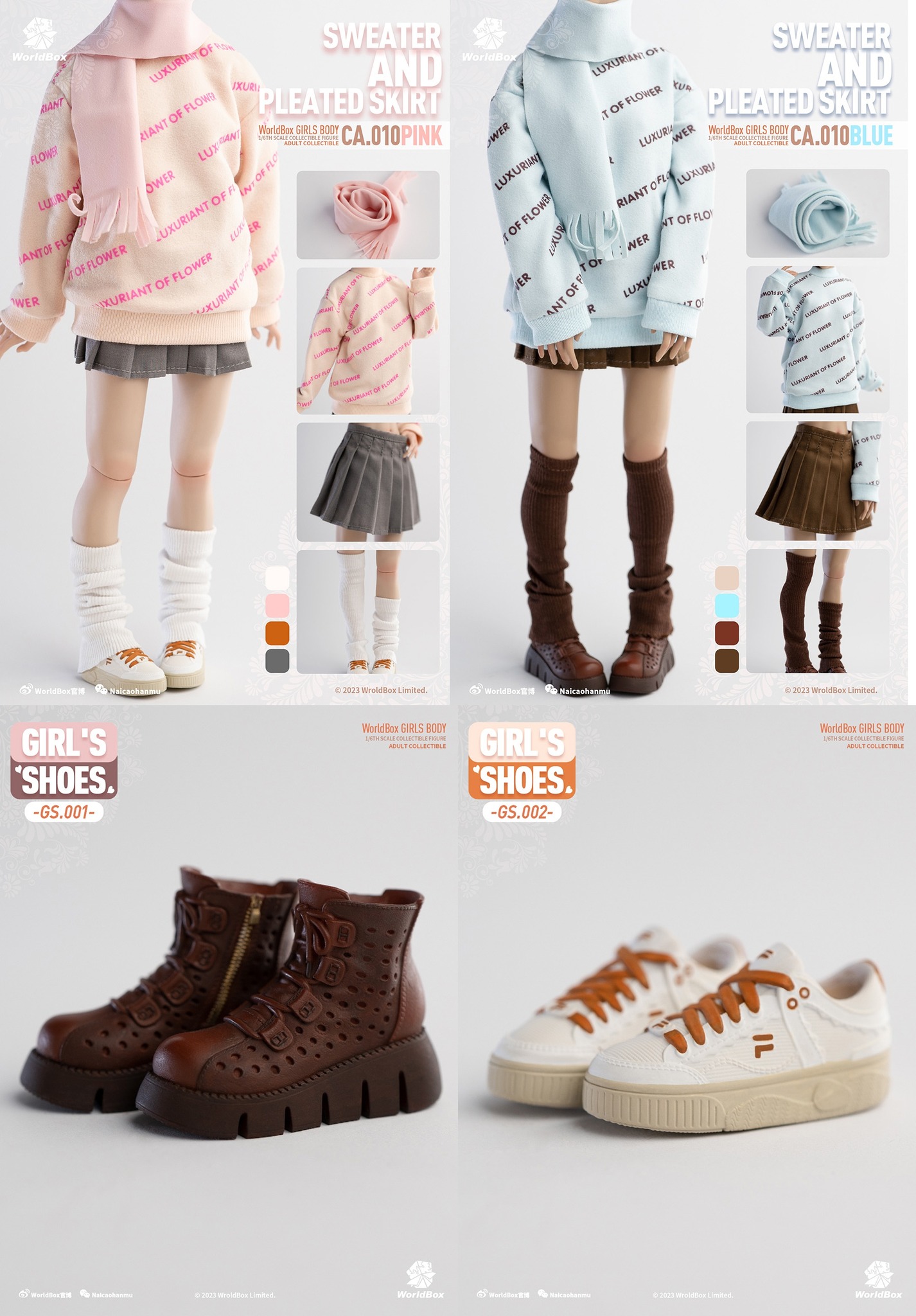 [สั่งจอง]Worldbox 1/6 : --Sweater and Pleated Skirt Set