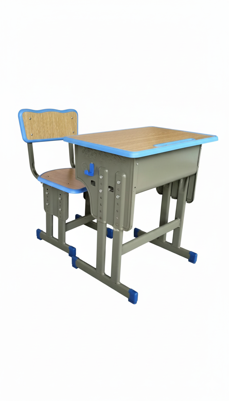 ชุดโต๊ะเก้าอี้นักเรียนอนุบาล-ประถม ขาคู่ โต๊ะเรียนเดี่ยว ราคาต่อ 1 แบบ เลือกสีได้ ผิวโต๊ะพลาสติก ขาเหล็ก ปรับระดับได้ โต๊ะเรียนเด็ก พร้อมส่ง ราคาโรงงาน