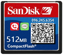 Sandisk 512MB, 25X, Compact Flash, (CF Card), SDCFJ-512, SDCFB-512, SDCFS-512