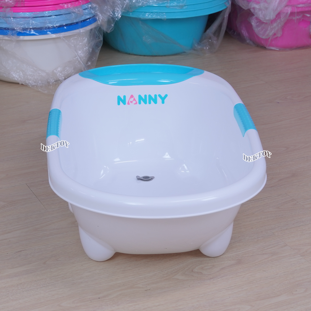 NANNY แนนนี่ อ่างอาบน้ำเด็กแนนนี่ ทูโทน มีจุกปล่อยน้ำ N273