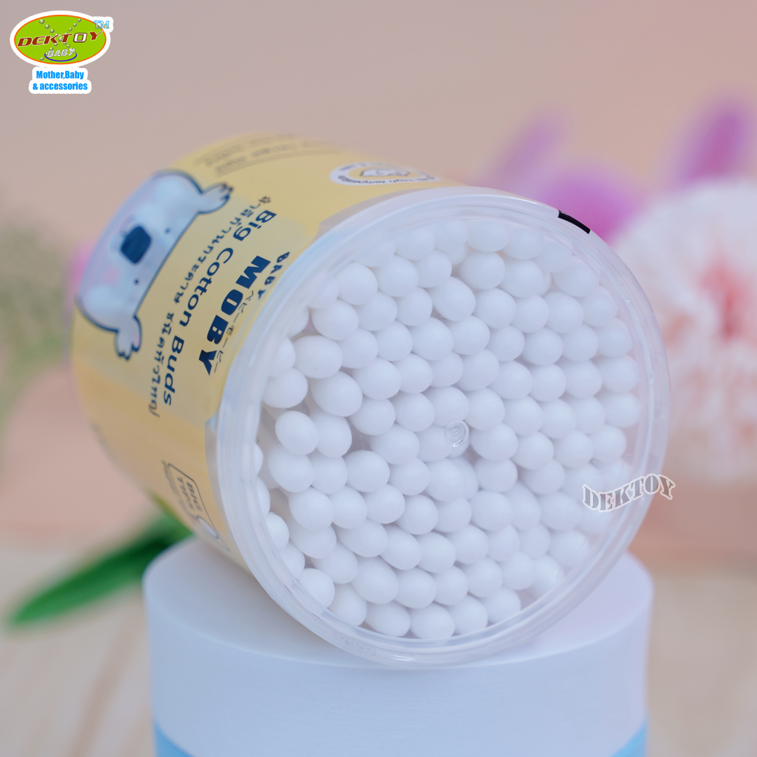 Baby moby เบบี้โมบี้ สำลีก้าน คอตตอนบัตก้านกระดาษหัวใหญ่ 110 ก้าน