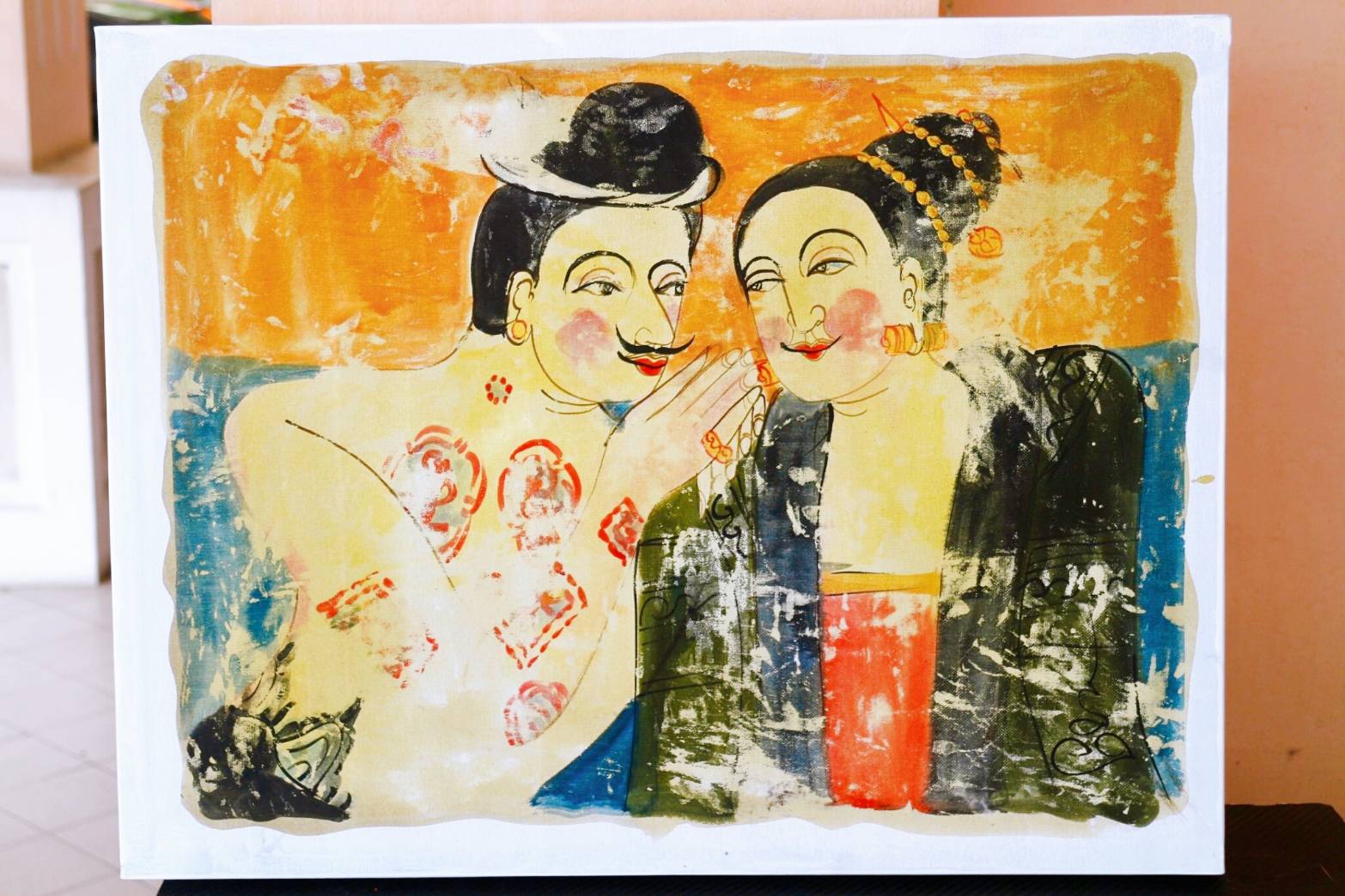 ภาพวาด ปู่ม่าน ย่าม่าน วัดภูมินทร์