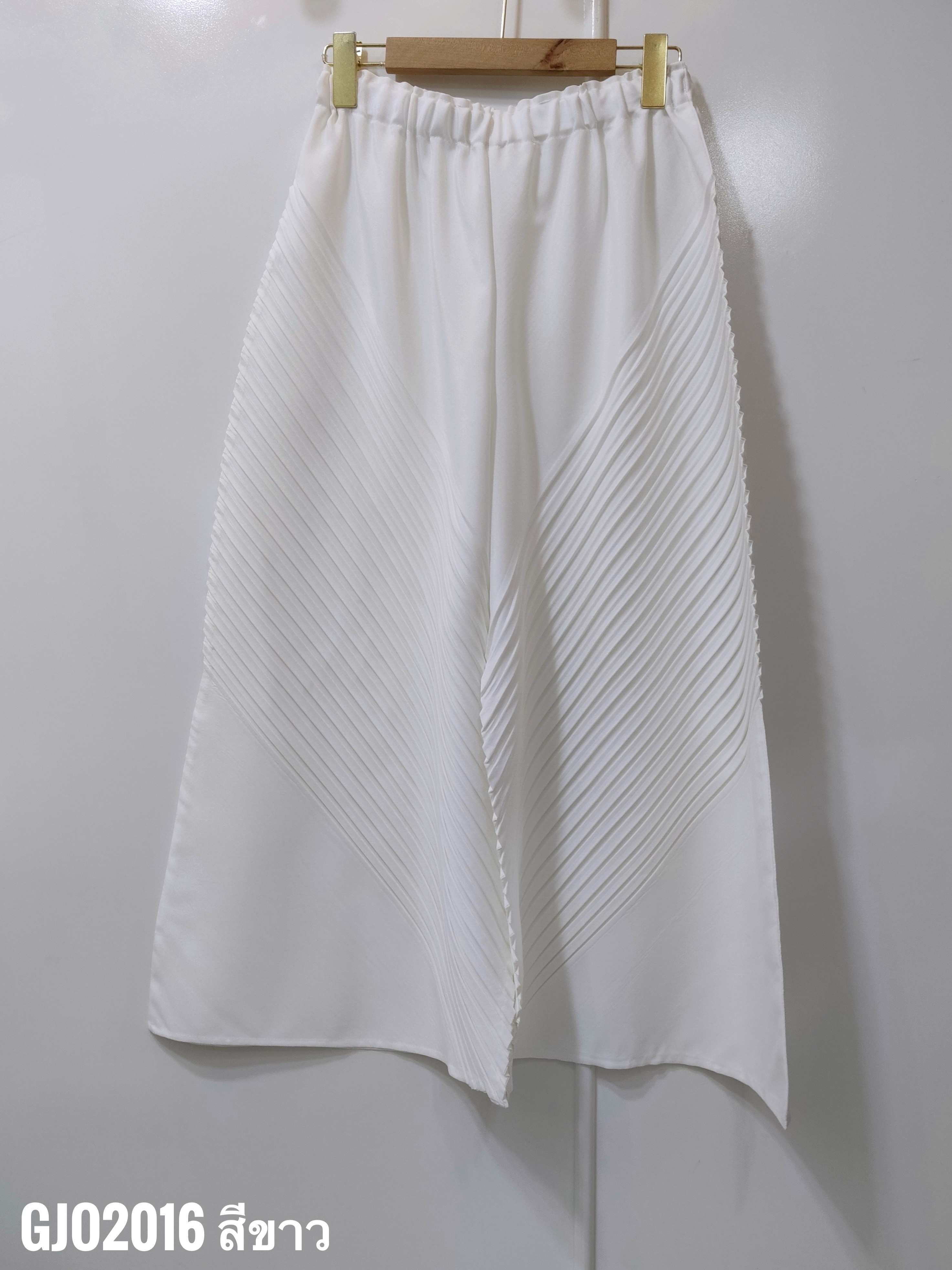 ปรับราคาลง20%!! เอวถึง37สะโพก44ยาว36นิ้ว ผ้าไม่ยืด! 2MUAY รุ่น GJO2016 กางเกงอัดพลีทคุณภาพ CHIC DIAGONAL PLEATED PANTS 7 สี FREE SIZE