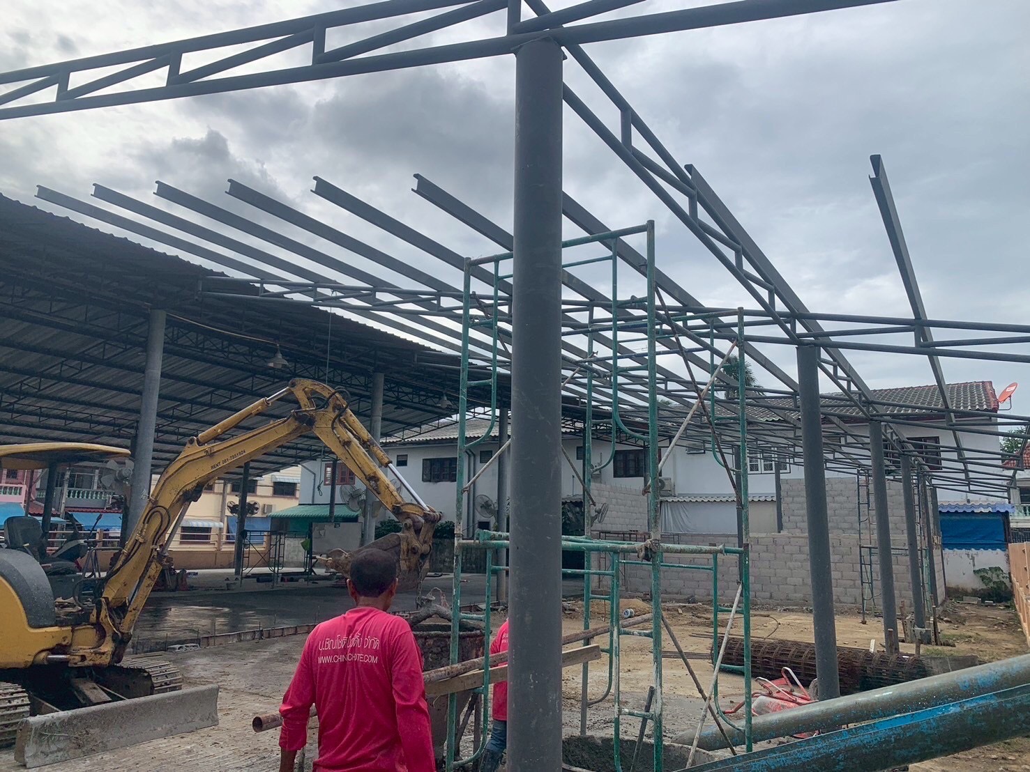 งานต่อเติมศาลาอเนกประสงค์ อบต.ปากแรต อ.บ้านโป่ง