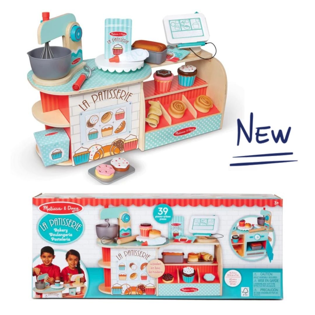 เคาน์เตอร์ขายเบเกอรี่ ตกแต่งเค้ก&คัพเค้กMelissa & Doug Wooden La Patisserie Bakery