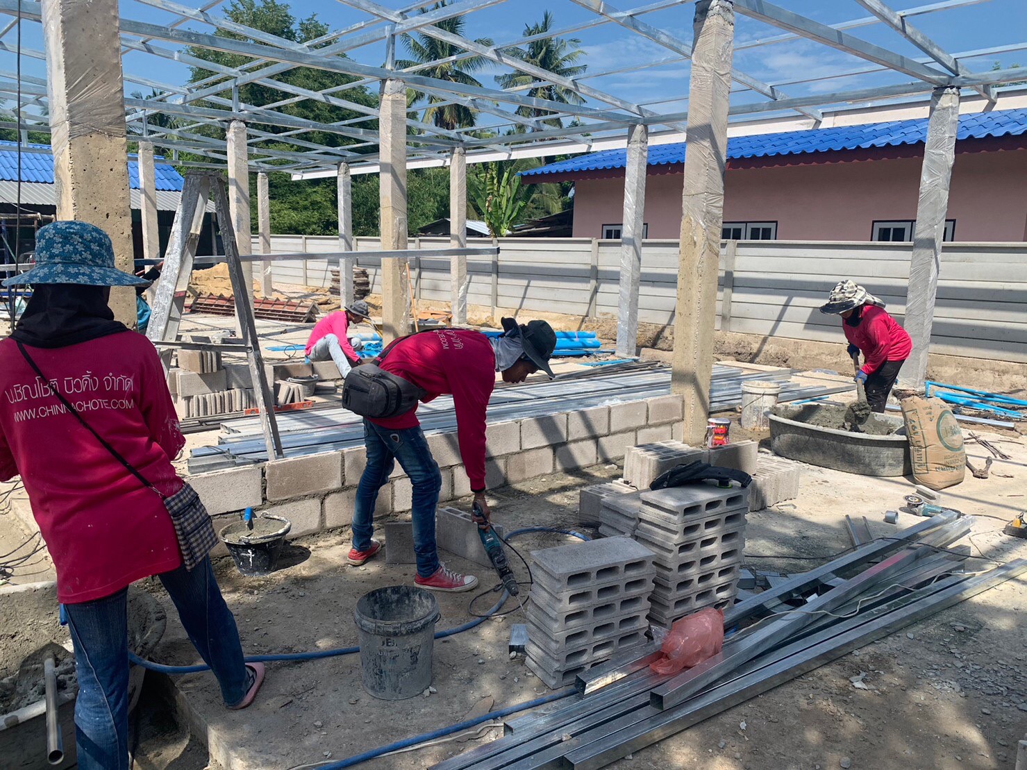 งานก่อสร้างห้องแถว จำนวน5ห้อง อ.บ้านโป่ง จ.ราชบุรี