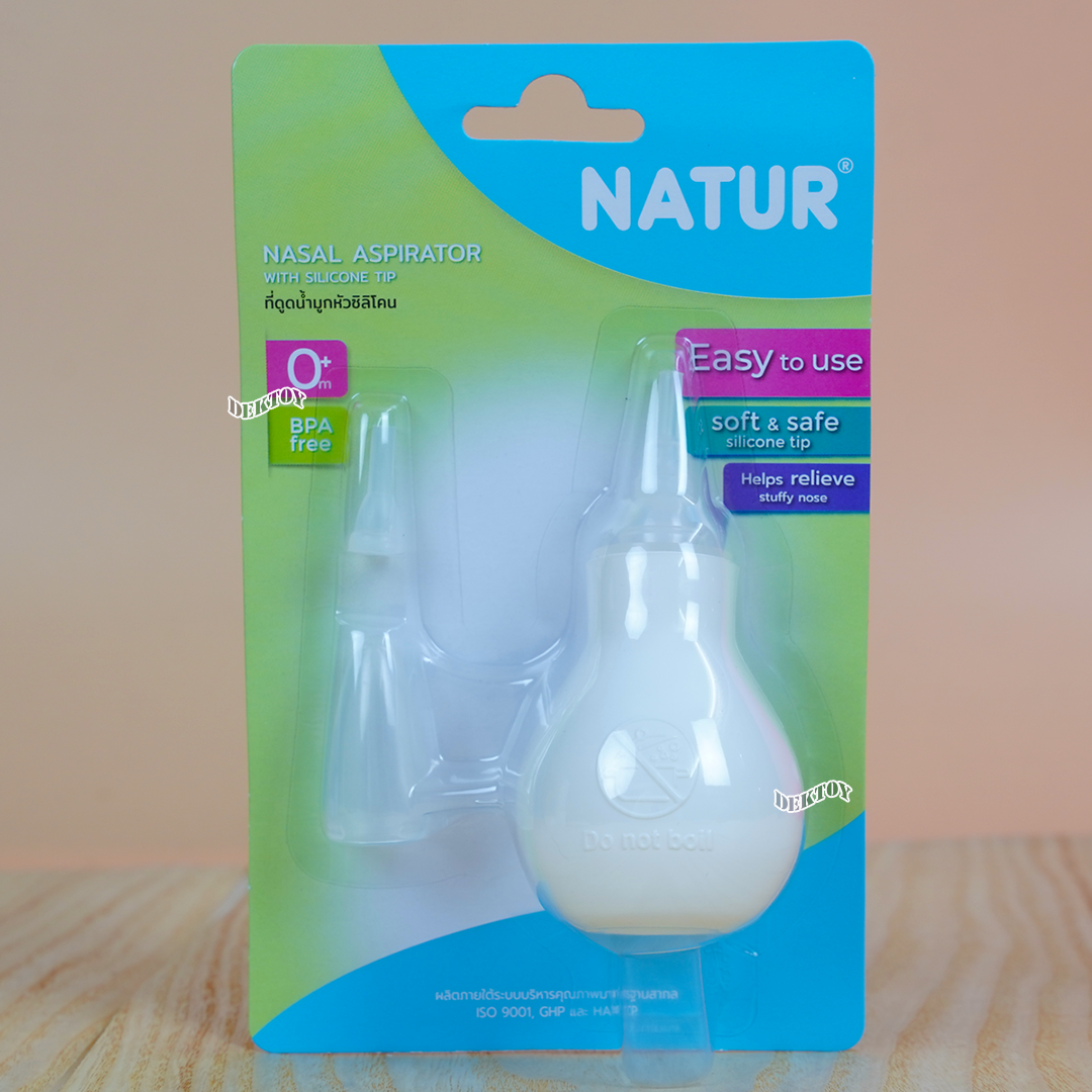 NATUR เนเจอร์ ที่ดูดน้ำมูกทารกหัวซิลิโคนหัวเรียวเล็ก