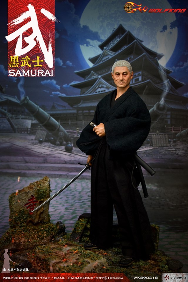 [สั่งจอง]WOLFKING 1/6 WK89021 A/B/C/D Black Samurai Custom Kit