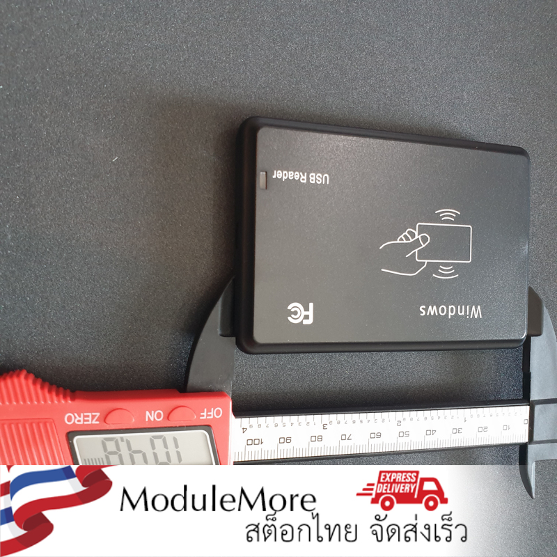 โมดูลอ่านการ์ด IC card Mifare 13.56Mhz ใช้กับ PC ได้ และ Android ได้ JS307 card Reader | IC Card Reader | IC Swipe USB RFID reader