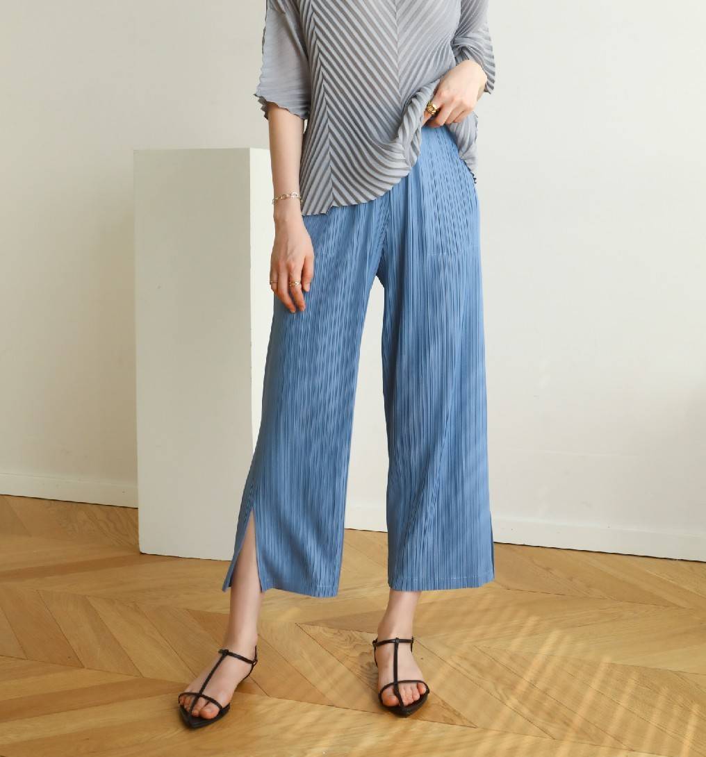 ยาว 35นิ้ว!! 2MUAY BASIC รุ่น GJO7171 กางผู้หญิง กางเกงพลีทคุณภาพ STRAIGHT PLEATED PANTS 16สี FREE SIZE