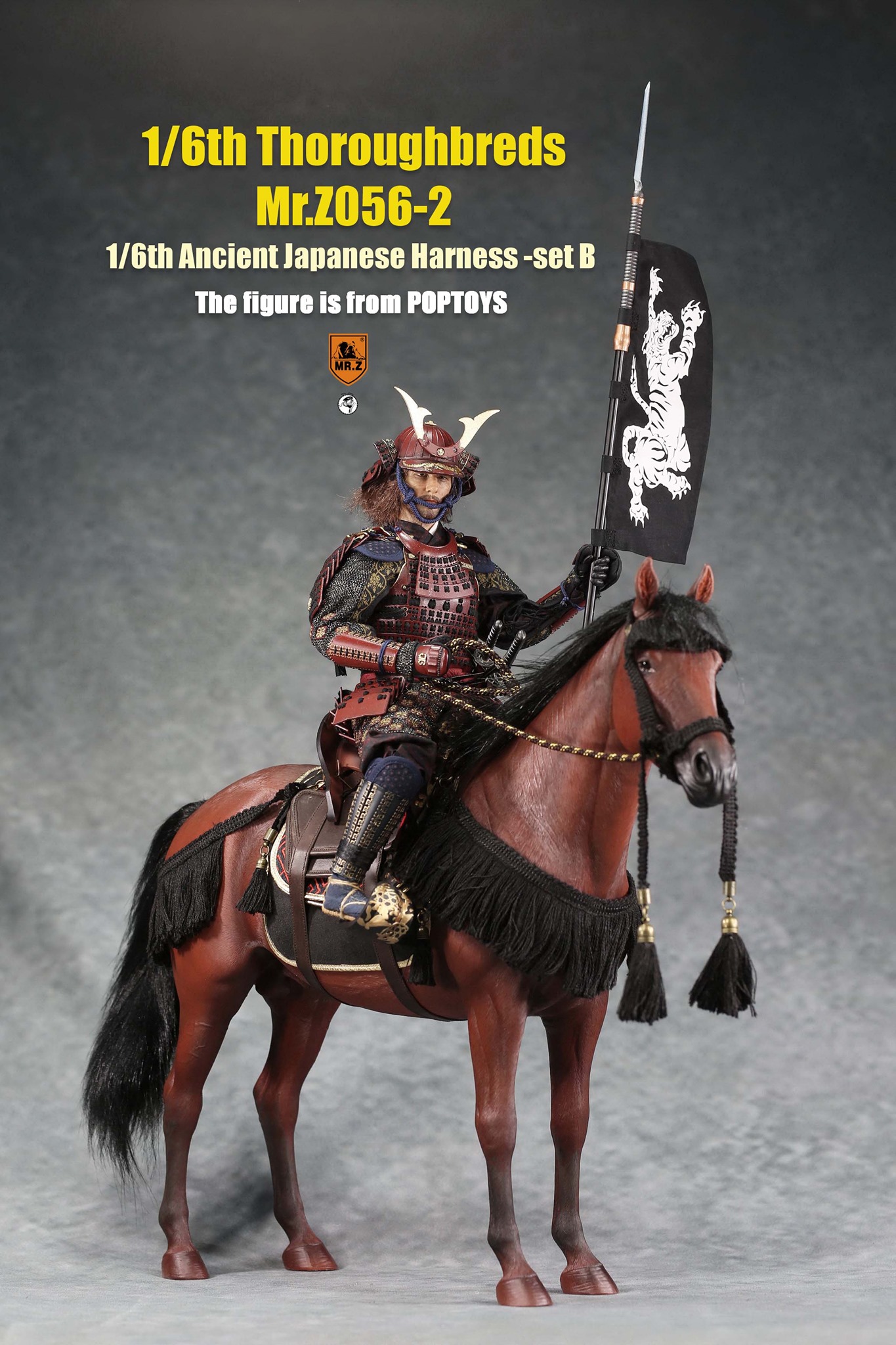 [สั่งจอง]MR.Z MRZ056 1/6 animal model No.56 : Thoroughbreds （all 5 colours） MR.Z 1/6 : Ancient Japanese Harness Set