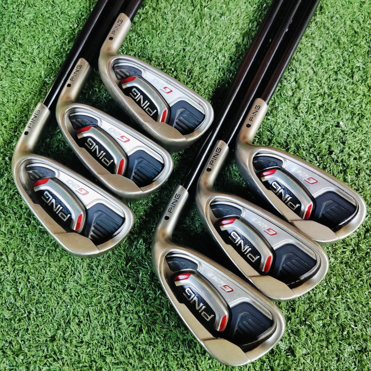 ชุดเหล็ก PING G20 ก้าน TFC 330 I FLEX R มีเหล็ก 5 6 7 8 9 PW ตระกูล G ช่วยชดเชยสูงสุด forgiven so many bad swings และเป็นรุ่นหลักของ PING ส่วนผสมของวัสดุที่แสนพิเศษ ไม้กอล์ฟพรีเมี่ยมมือสอง ของแท้ By NakaraLuxurious