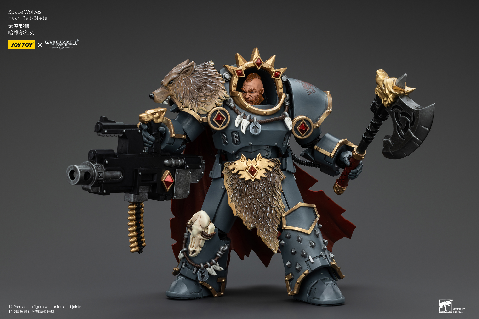 [สั่งจอง] Joytoy 1/18 : Space Wolves - JT00133 : Legion Praetor with Power Axe and Combat Shield
