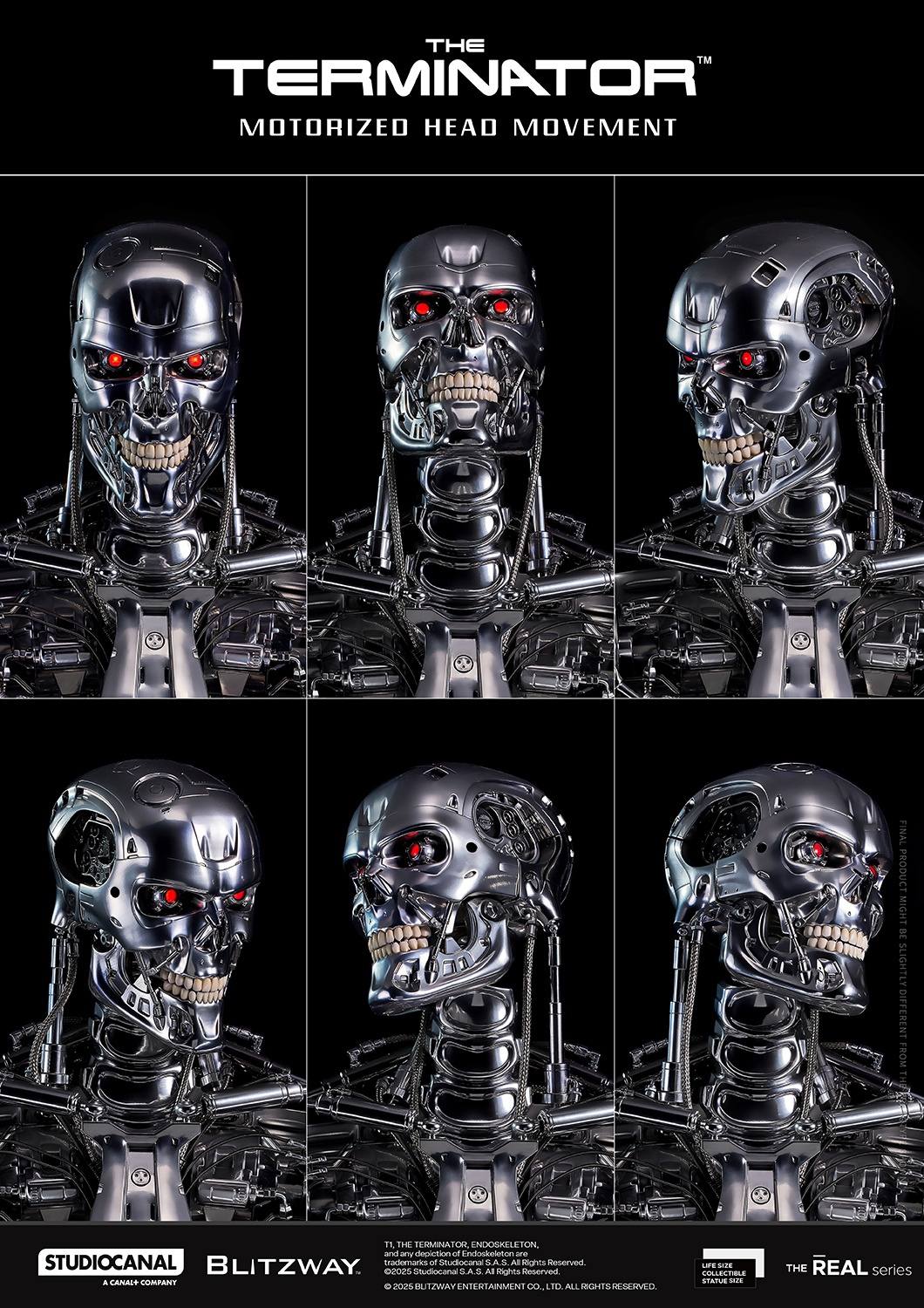[สั่งจอง]BLITZWAY BW-LS-40201 1/1 : Terminator T-800 Bust Endoskeleton Life Size Replica