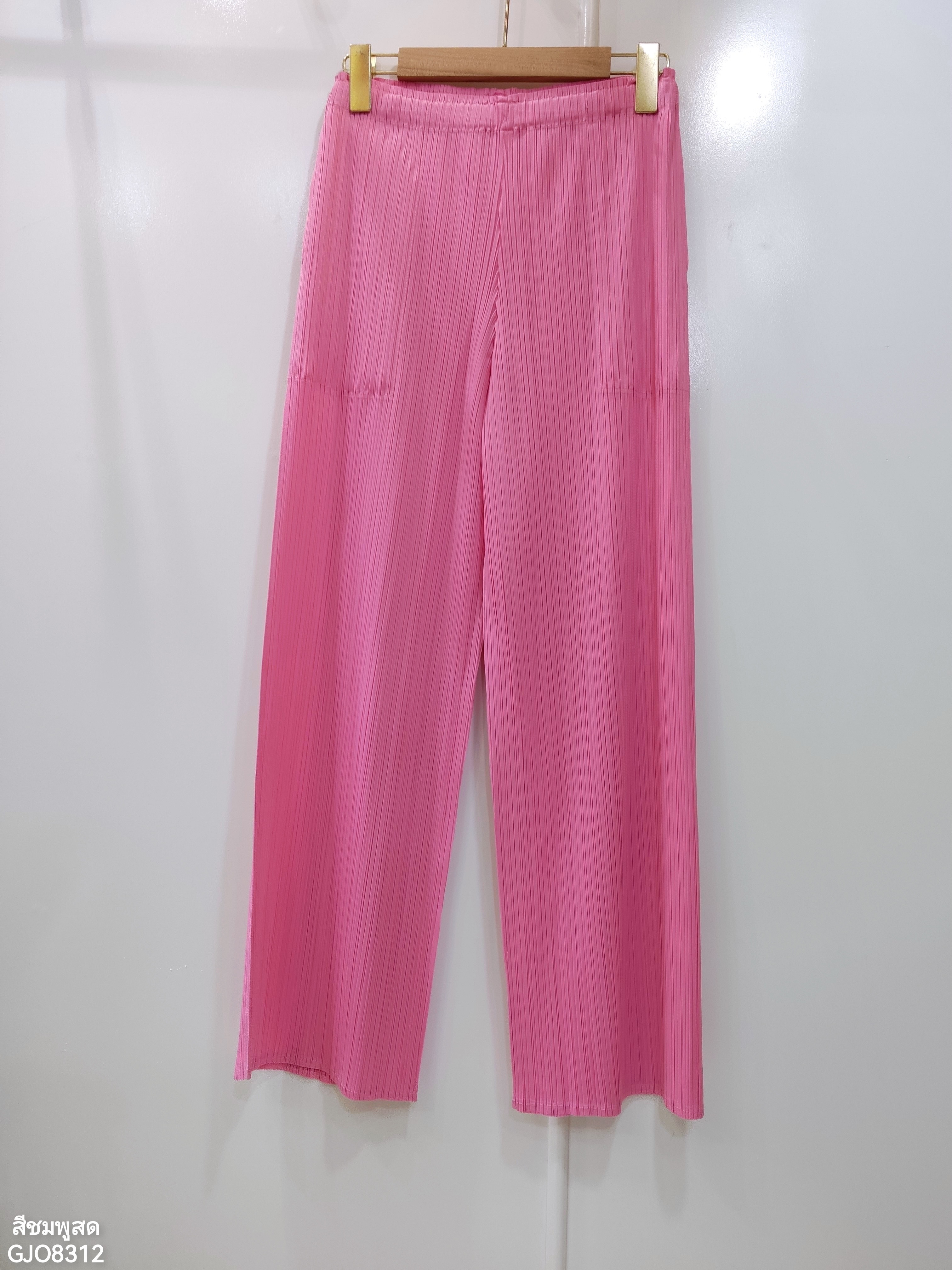 ยาว37นิ้ว! 2MUAY BASIC รุ่น GJO8312 กางเกงผู้หญิง กางเกงอัดพลีทคุณภาพ BASIC STRAIGHT PLEATED PANTS 12สี FREE SIZE