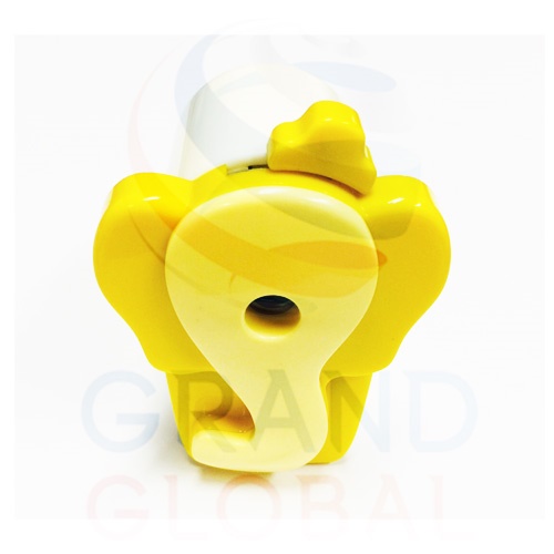 Triple-G Pencil Sharpener เครื่องเหลาดินสอ กบเหลาดินสอ เหลากลบ ตั้งโต๊ะ ลาย ช้าง น่ารัก สีเหลือง