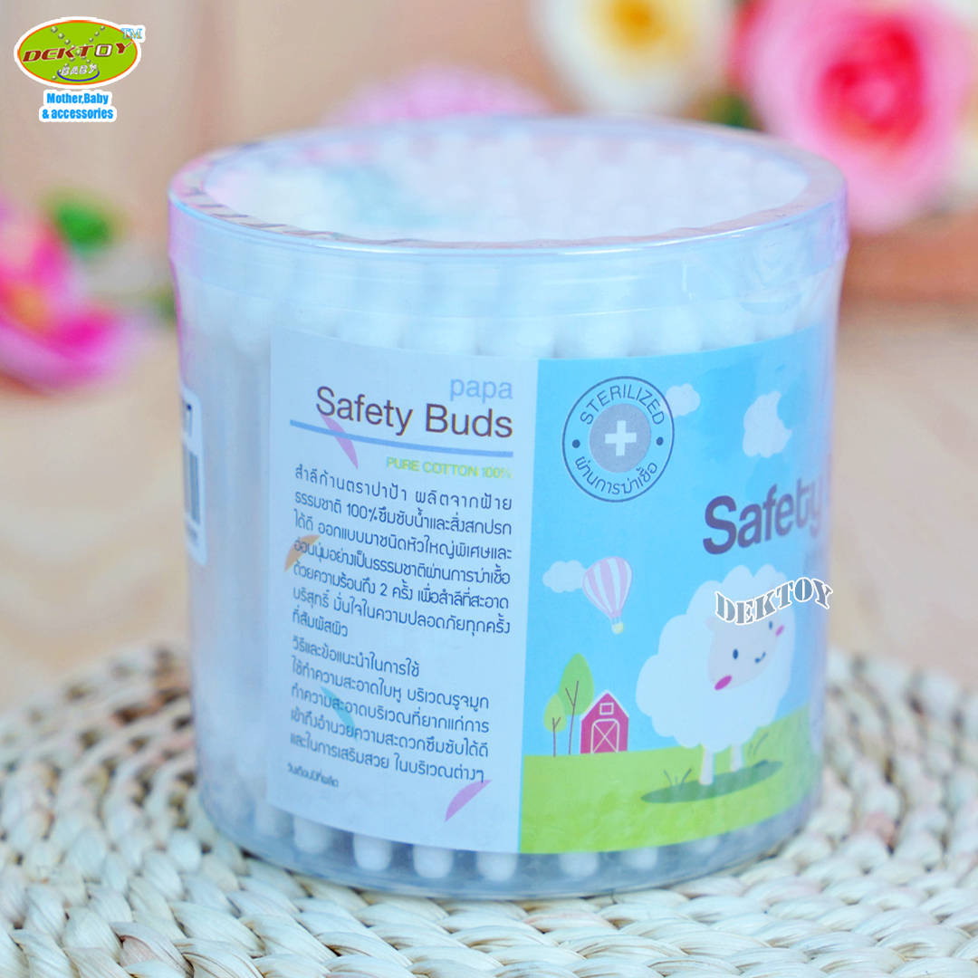 Papa ปาป้า สำลีก้านปาป้าหัวแหลมด้านเดียว 200 ก้าน CEQ-038