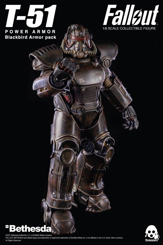 [สั่งจอง]ThreeZero X Bethesda 3Z0179 1/6 scale Fallout : T51 blackbird armor pack