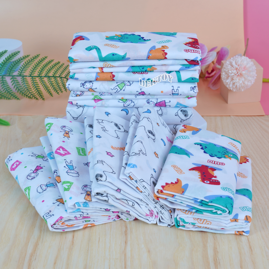 Babyplay ผ้าอ้อมสาลู2ชั้นเกรดB 27นิ้ว 12 ผืน