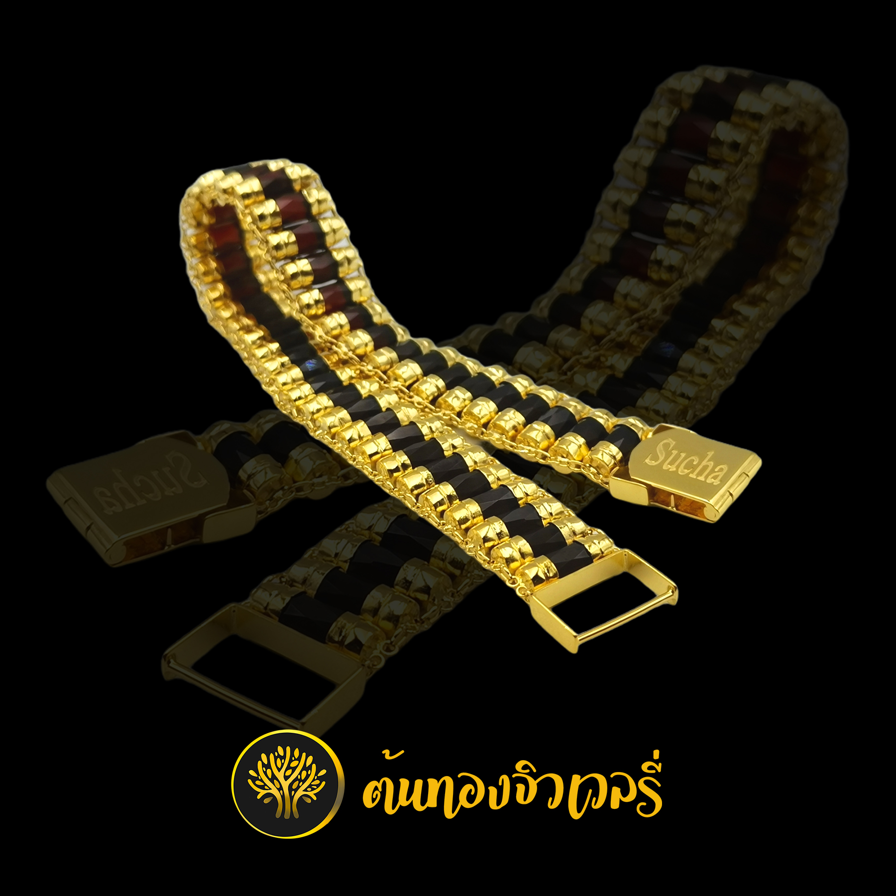 สร้อยโกเมนแพ เลเซอร์กล่องสปริง โกเมนเรียงแถวสวยๆ เลเซอร์คมๆ