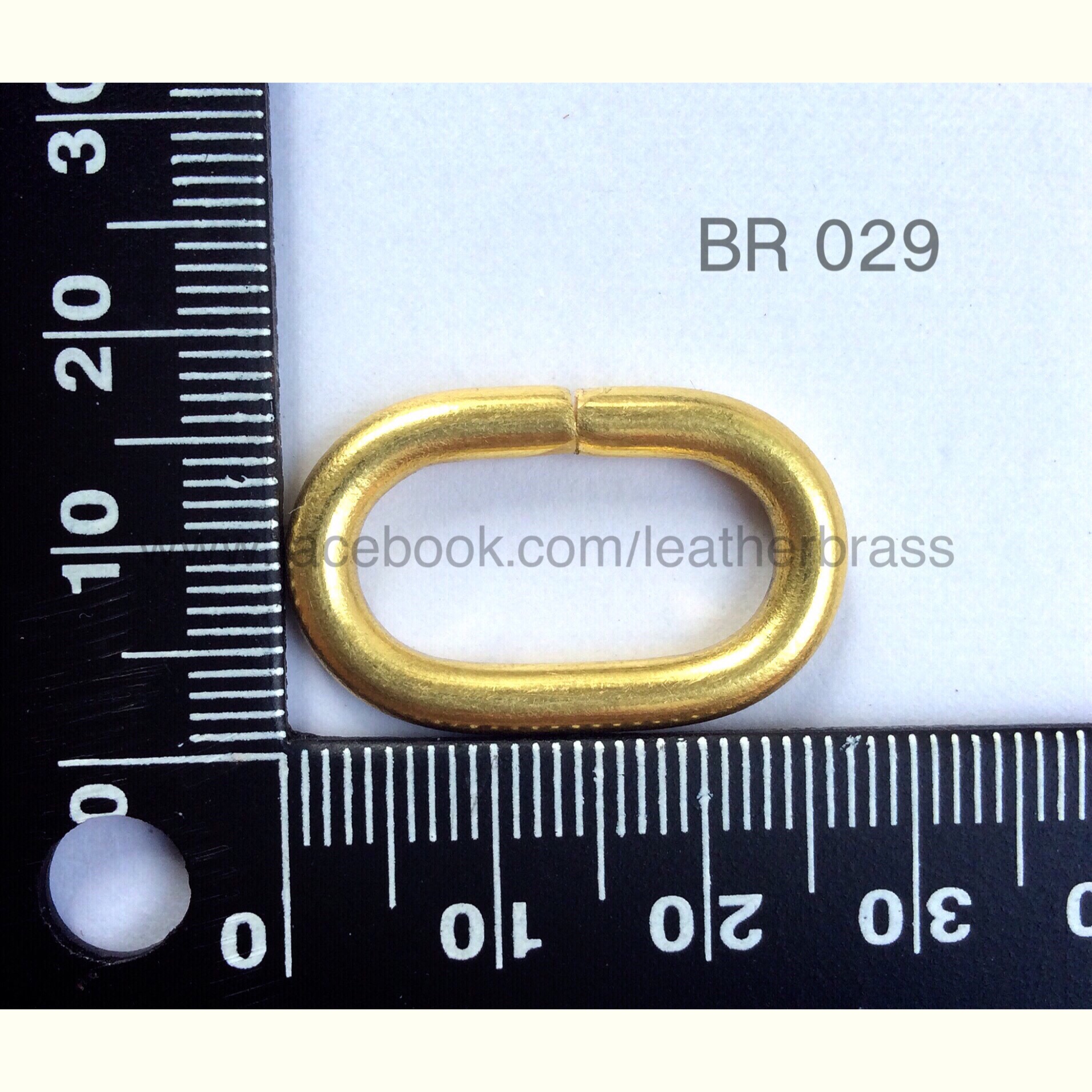 BR029 ห่วงแคบซูล ห่วงวงรี อะไหล่ทองเหลืองแท้ อุปกรณ์งานหนัง leatherbrass **ราคาต่อชิ้น**
