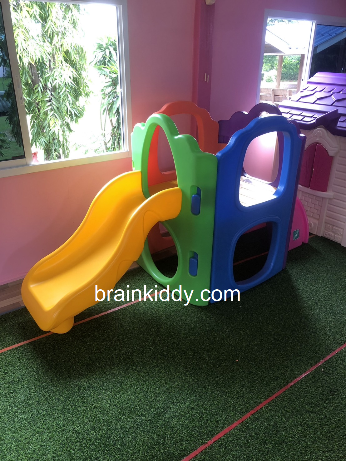 ปีนป่ายกระดานลื่นเด็ก สีสดใส,เครื่องเล่นสนาม ของเล่นเด็ก พร้อมส่ง