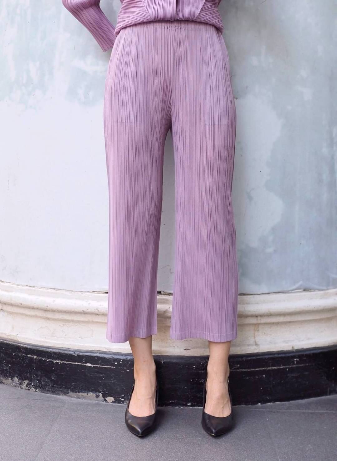 ยาว34นิ้ว! 2MUAY BASIC รุ่น GJO7573 กางเกงอัดพลีทคุณภาพ STRAIGHT PLEAT PANT 12สี FREE SIZE