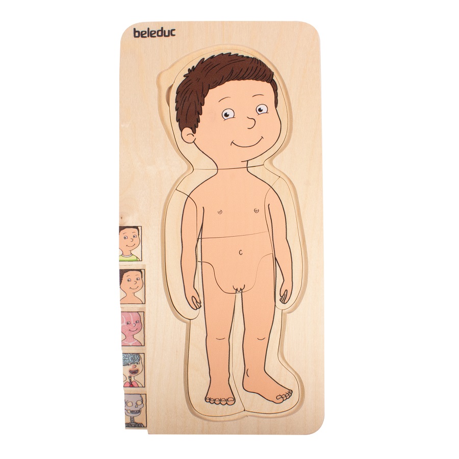ชุดเกมปริศนา-ร่างกายเด็กชาย , ของเล่นไม้, ของเล่นเสริมพัฒนาการ, ของเล่นเด็ก, สื่อการสอนเด็ก