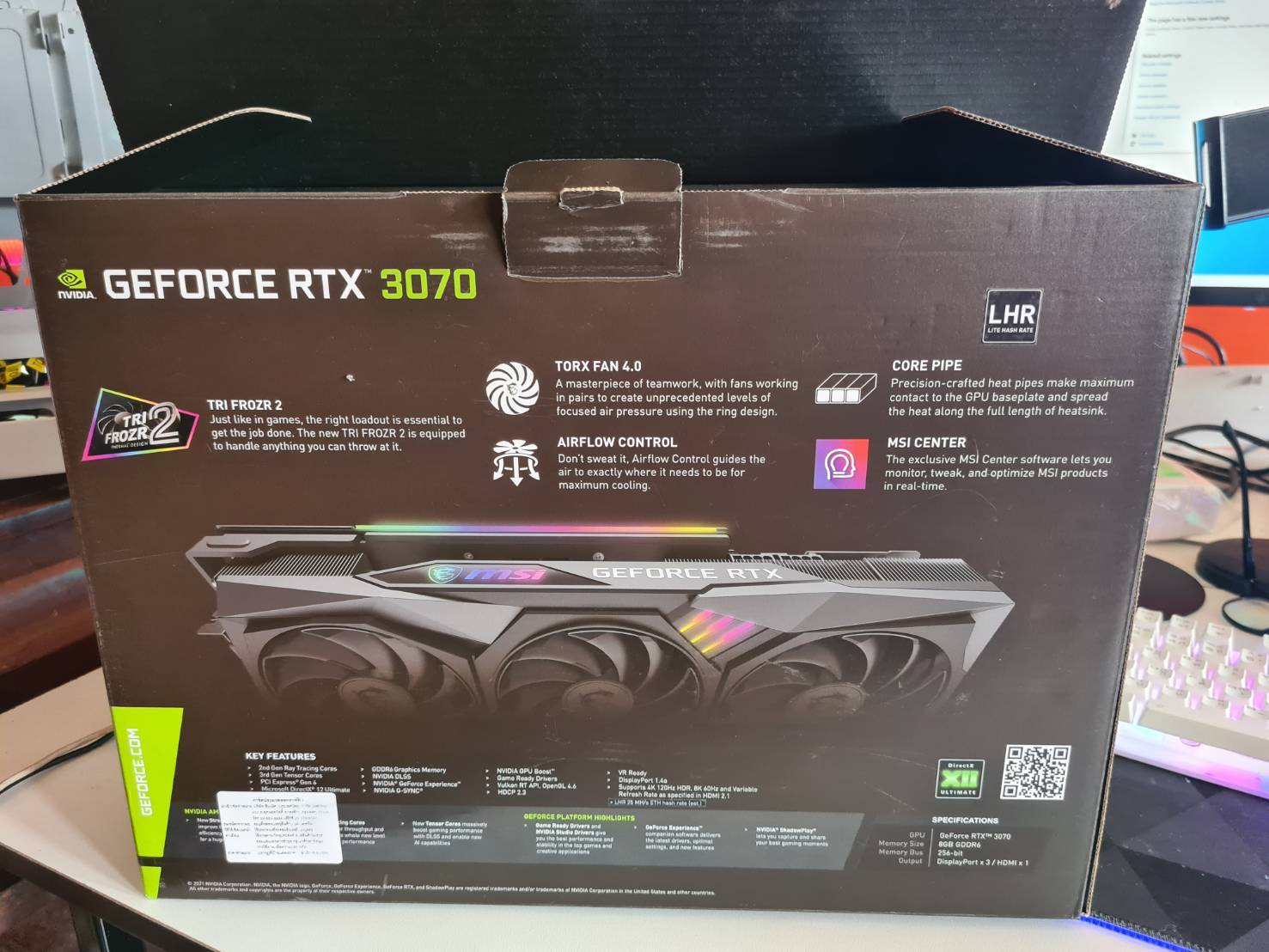 MSI GEFORCE RTX 3070 GAMING Z TRIO LHR 8GB GDDR6