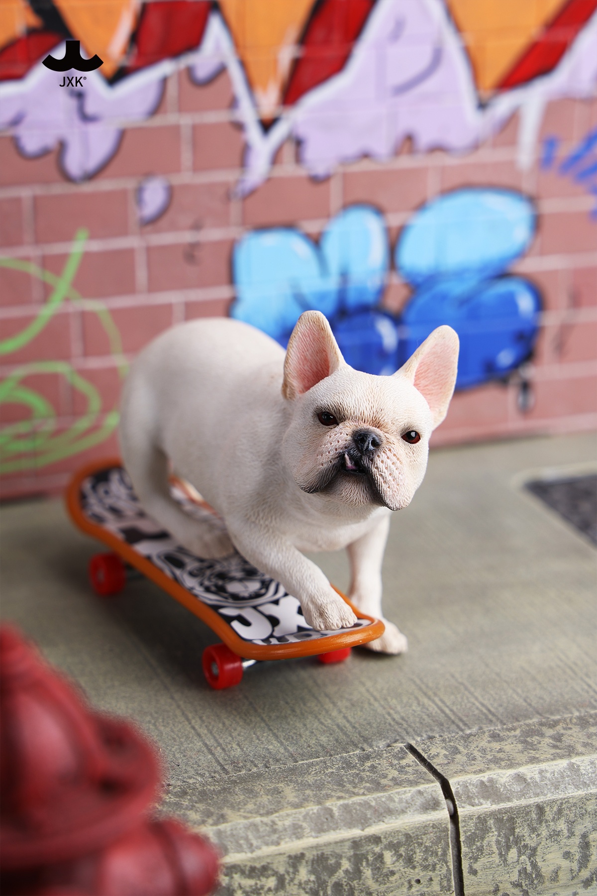 [สั่งจอง] JXK 1/6 : Skateboarding French Bulldog