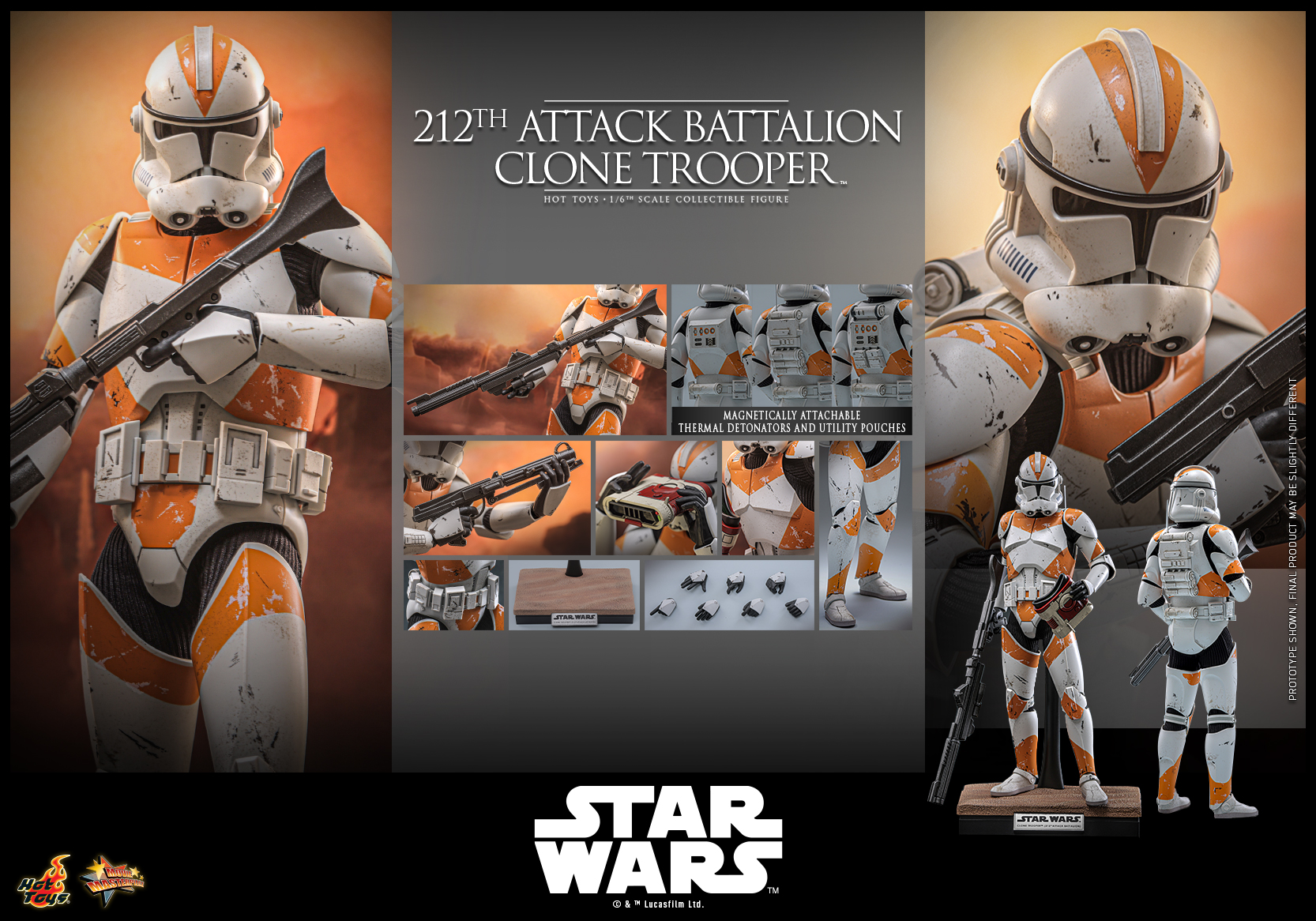 [สั่งจอง] Hot Toys 1/6 : Revenge of the Sith - 212th Attack Battalion Clone Trooper