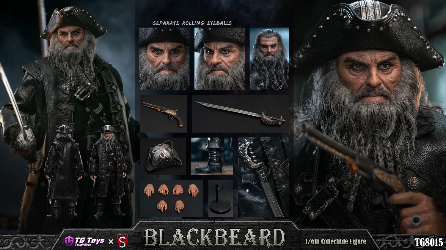 [สั่งจอง] TGTOYS×SWTOYS TG8015 1/6 : Blackbeard