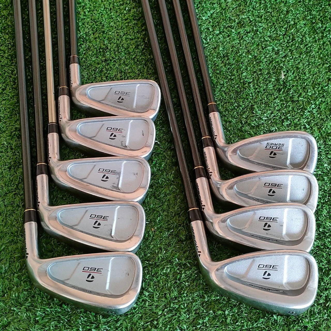 ชุดเหล็ก TAYLORMADE 360 มีเหล็ก 3-9 เเละ PW SW ก้าน TAYLORMADE FT6+ FLEX R R360 เป็นใบใหญ่สุดในซีรี่นี้ เน้นตีง่าย ตีสบายที่สุด CAVITY ลึก และวัสดุพรีเมี่ยม ไม้กอล์ฟมือสอง ของแท้ BY NakaraLuxurious