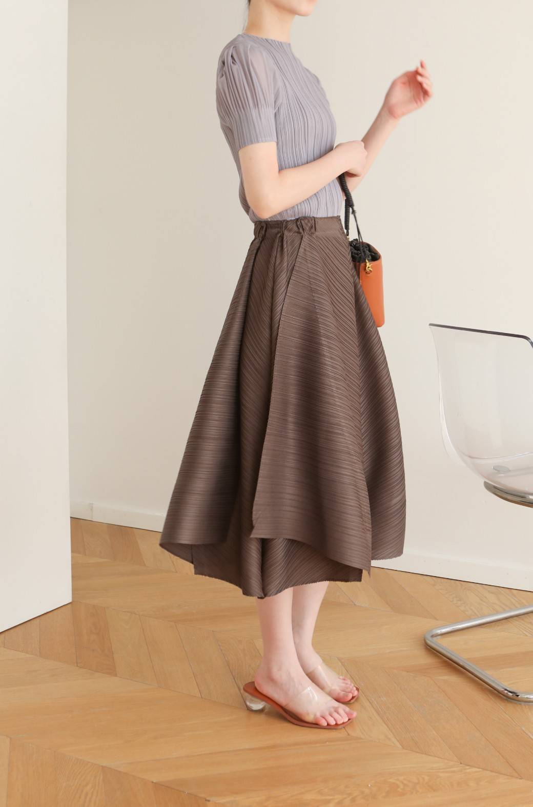 ยาว 28นิ้ว!! 2MUAY รุ่น GJO2923 FLARED PLEAT PANT กางเกงผู้หญิง กางเกงพลีทคุณภาพ 12สี FREE SIZE