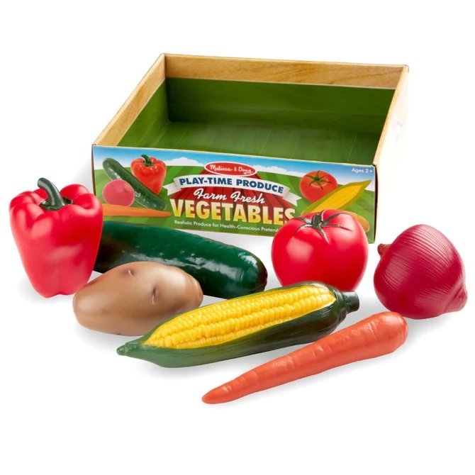 ชุดผักของเล่นเหมือนจริง Melissa & Doug Play Food - Farm Fresh Vegetables รุ่น4083 ของเล่นเสริมพัฒนาการเด็ก