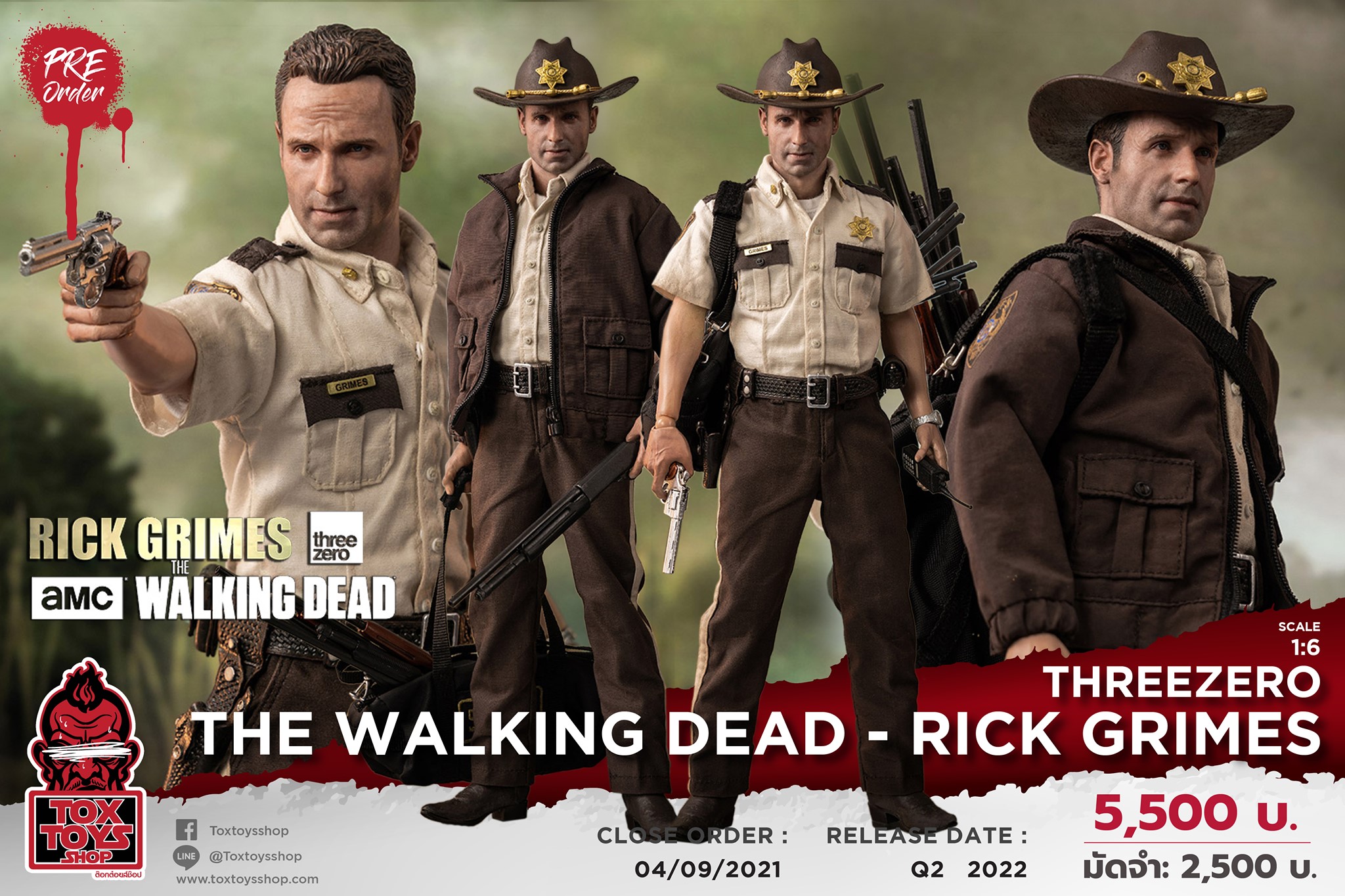 [สั่งจอง]Threezero 1/6 : The Walking Dead - Rick Grimes