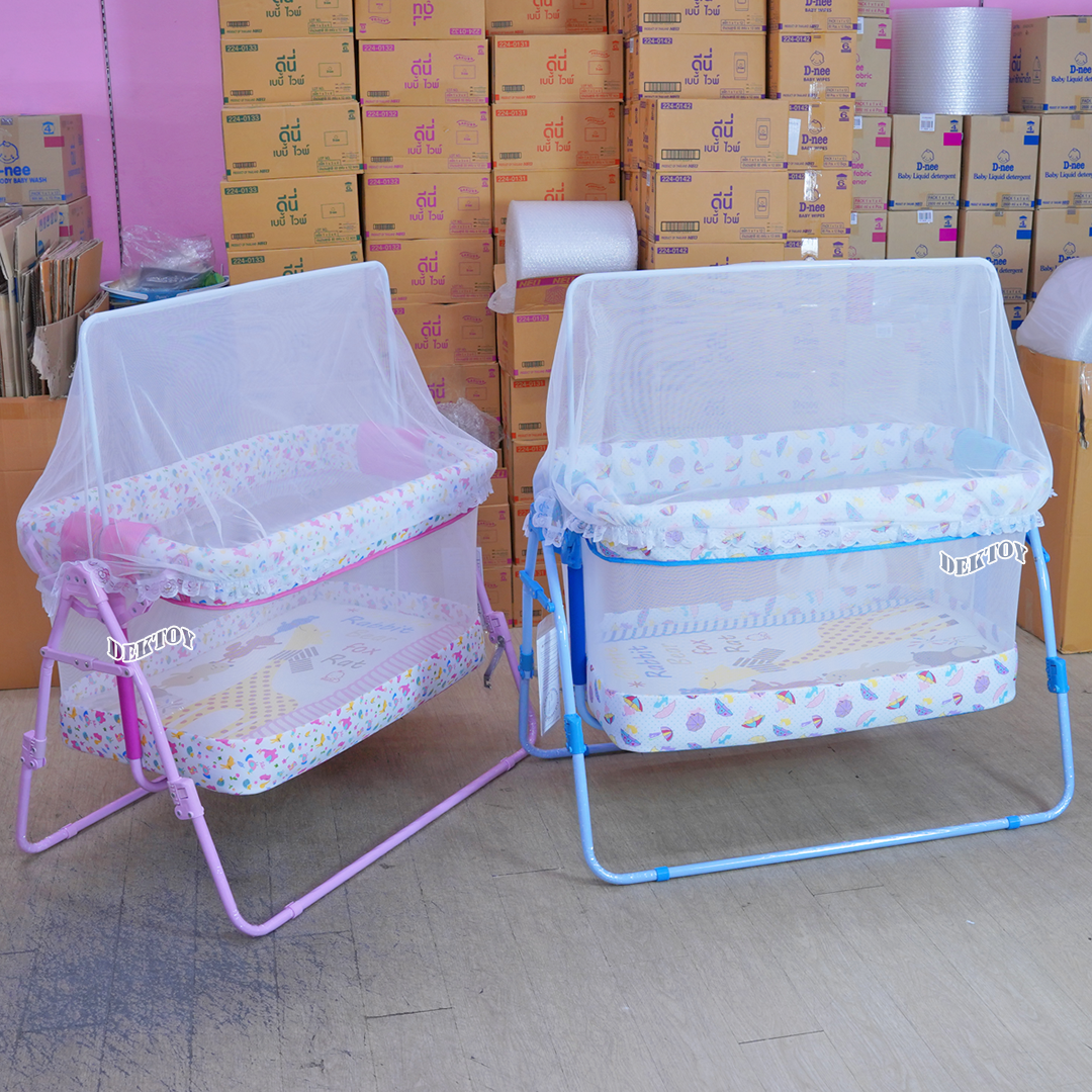 BABY CRADLE Cradleworld เปลเด็ก เปลไกวเด็กขนาดใหญ่ C015 สีชมพู