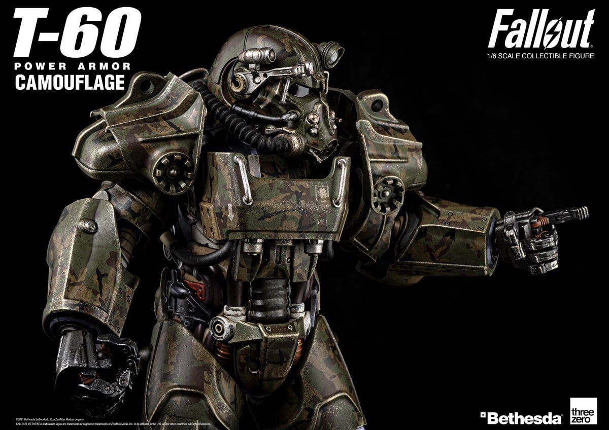 [สั่งจอง]ThreeZero 3Z0178 1/6 : Fallout - T‐60 Camouflage Power Armor