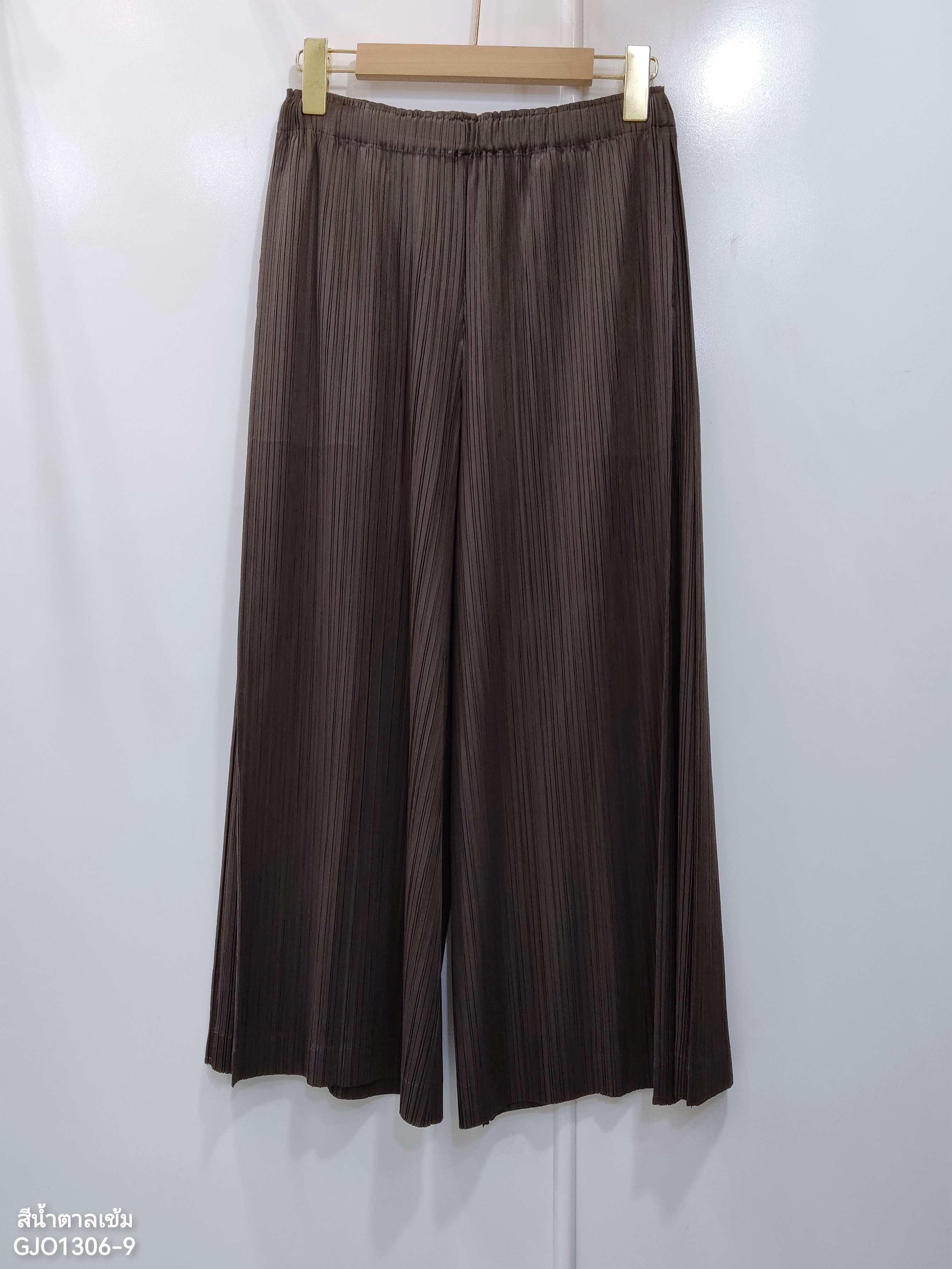 ยาว 33,ยาว 36นิ้ว 2MUAY รุ่น GJO1306 กางเกงพลีทคุณภาพ DOUBLE LAYER STRAIGHT PLEATED PANTS 15 สี FREE SIZE