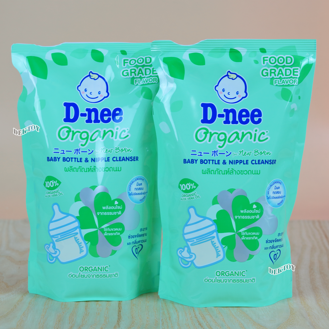 6 ถุง D-nee น้ำยาล้างขวดนมดีนี่นิวบอร์นOrganic 550 มล.