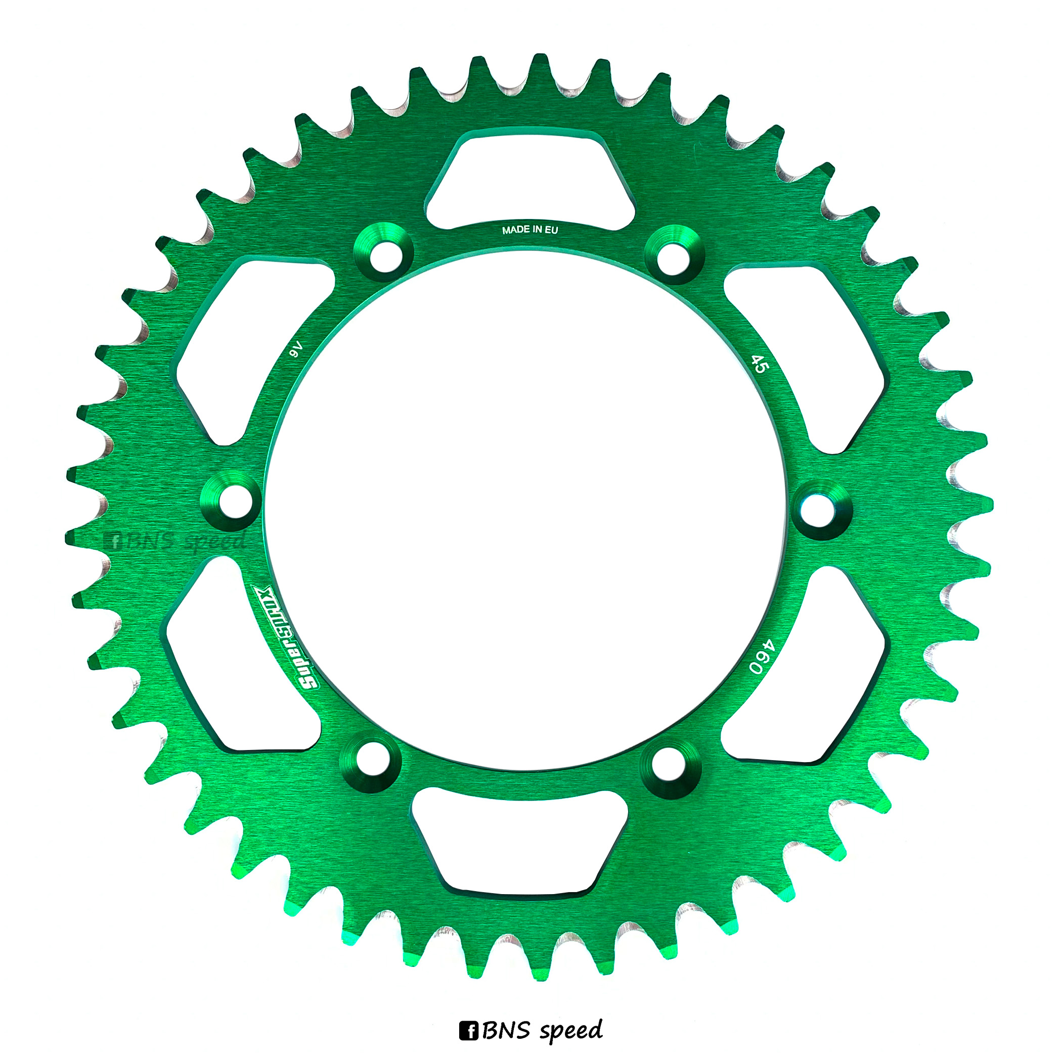 สเตอร์อลูมิเนียม Supersprox Kawasaki 45T สีเขียว