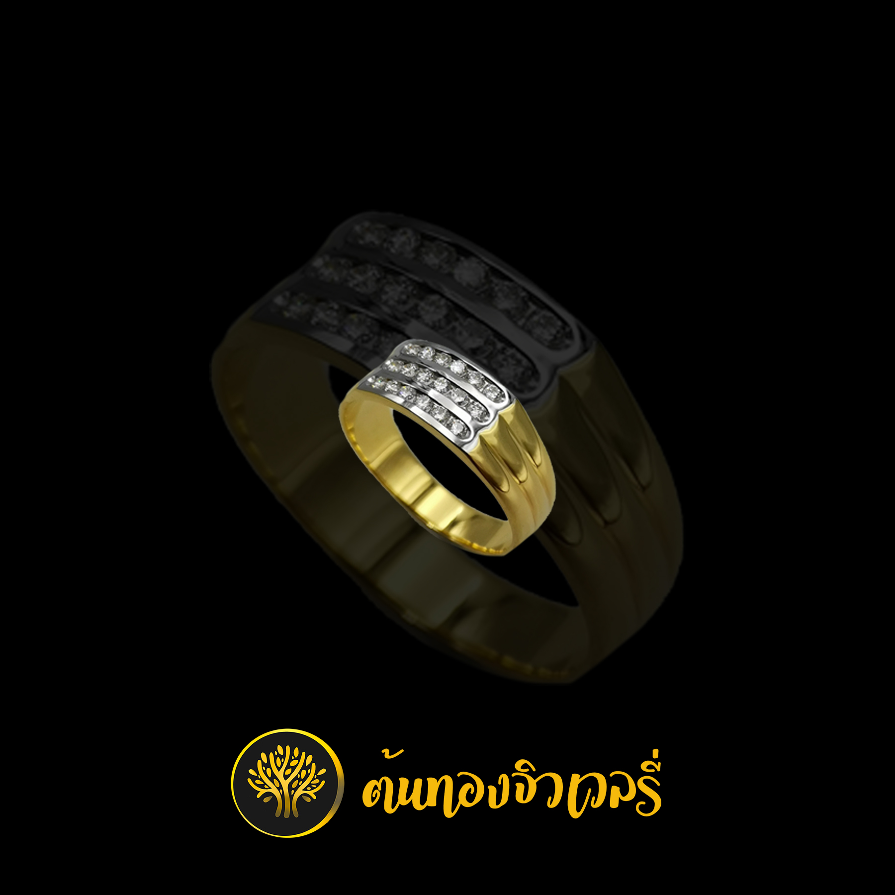แหวนทอง เพชรแถว3แถว แถวละ6เม็ด สวยจัดๆเลยครับ