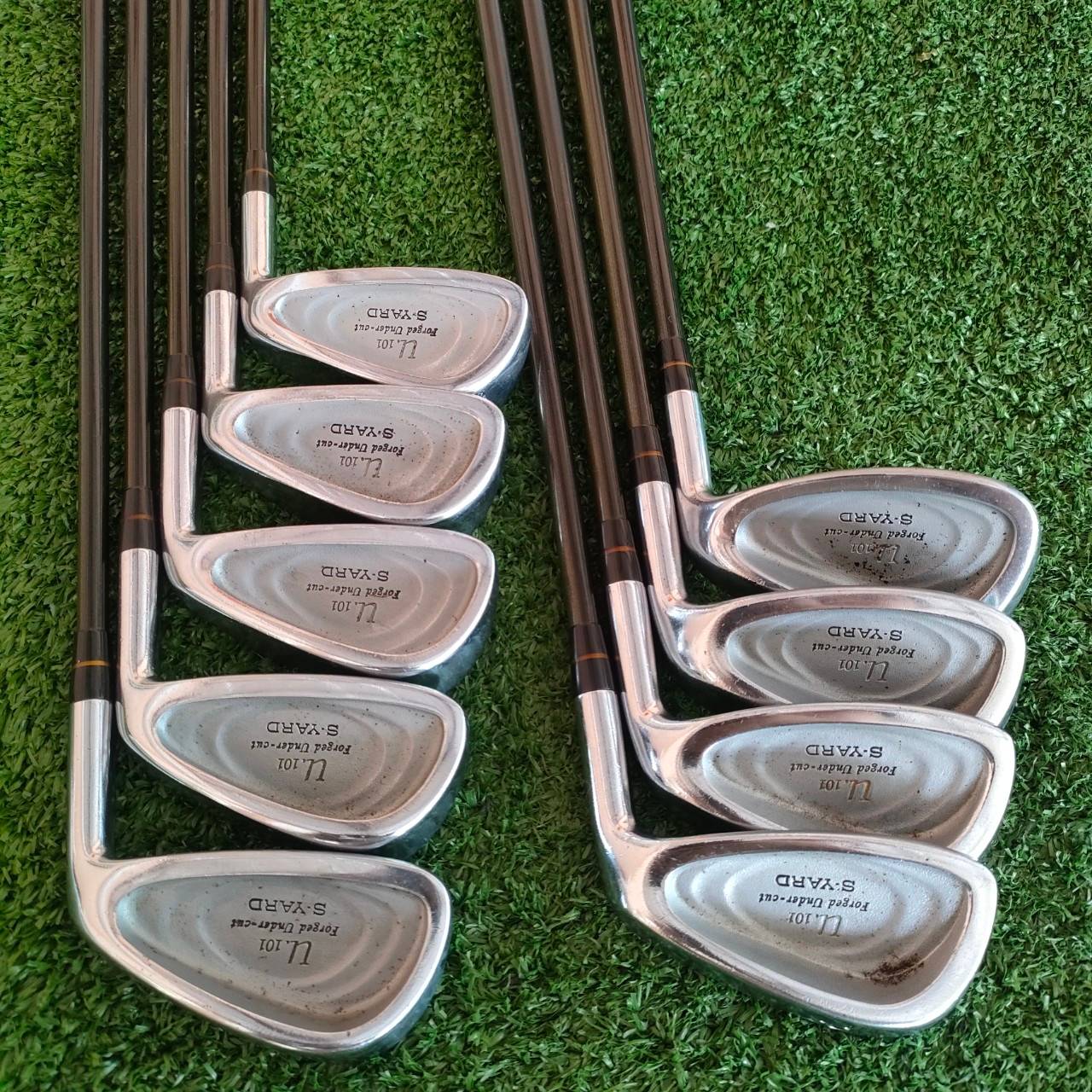 ชุดเหล็ก S-YARD U.101 FORGED มีเหล็ก 3-9 เเละ PW SW ก้าน NEW DESIGNED FLEX R เหล็ก FORGED UNDERCUT เหล็ก สุดยอดคลาสสิค ทั้งนุ่ม และแม่นยำ ไม้กอล์ฟมือสอง ของแท้ BY NakaraLuxurious