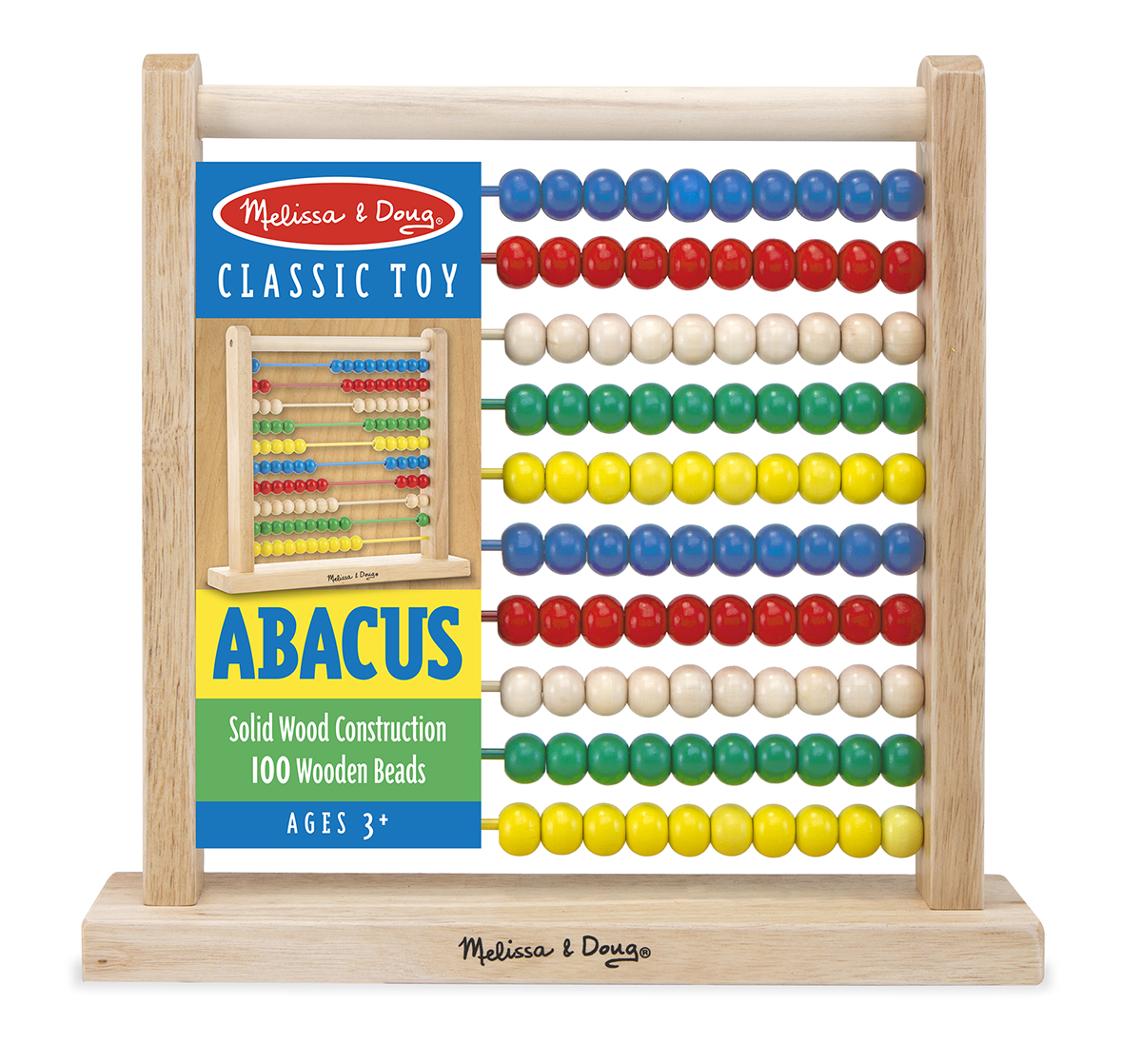 ชุดของเล่นไม้ลูกคิด ส่งเสริมความเข้าใจ เรื่องจำนวนและตัวเลข Abacus Melissa&Doug, ของเล่นเสริมพัฒนาการ, ของเล่น