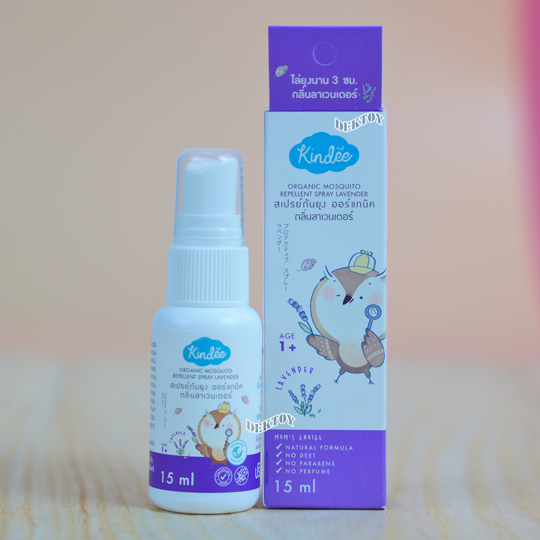Kindee คินดี้ สเปรย์กันยุง ออร์แกนิค 15 มล. 1 ปี+