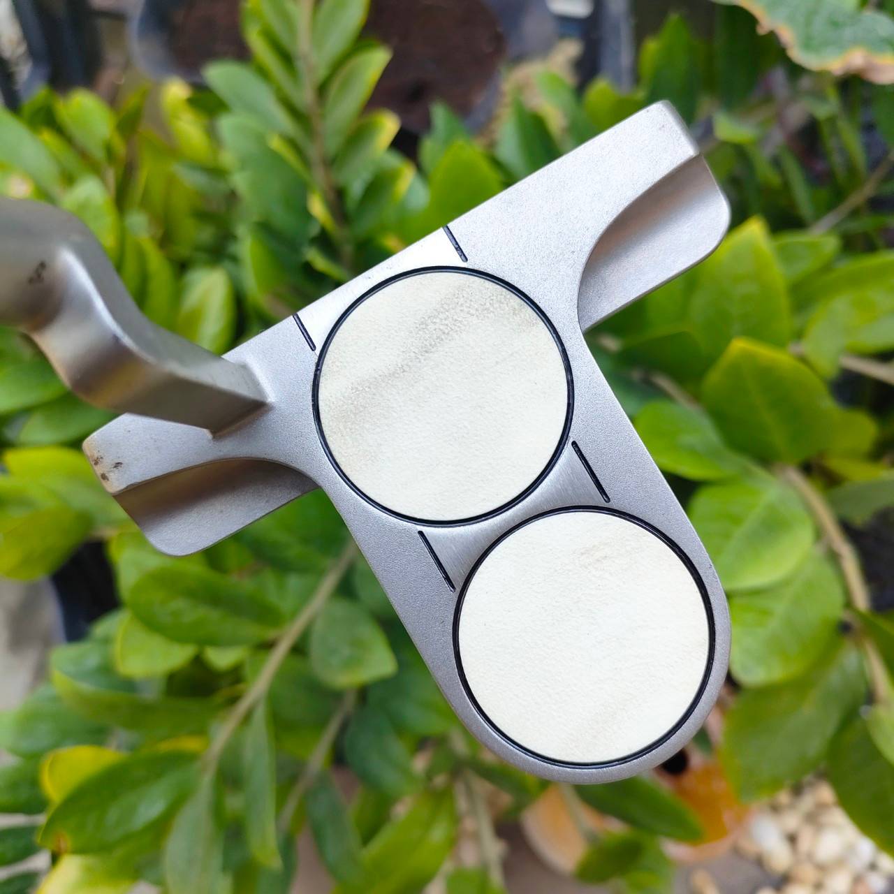 PUTTER ODYSSEY 2-BALL WHITE STEEL BLADE-2 ความยาว 34 นิ้ว **กริฟเสื่อมสภาพ** รุ่นนี้น่าเล่น หน้าไม้เป็น STEEL ช่วยในเรื่องการเกาะไลน์ขึ้นมาก ไม้กอล์ฟพรีเมี่ยมมือสอง By NakaraLuxurious